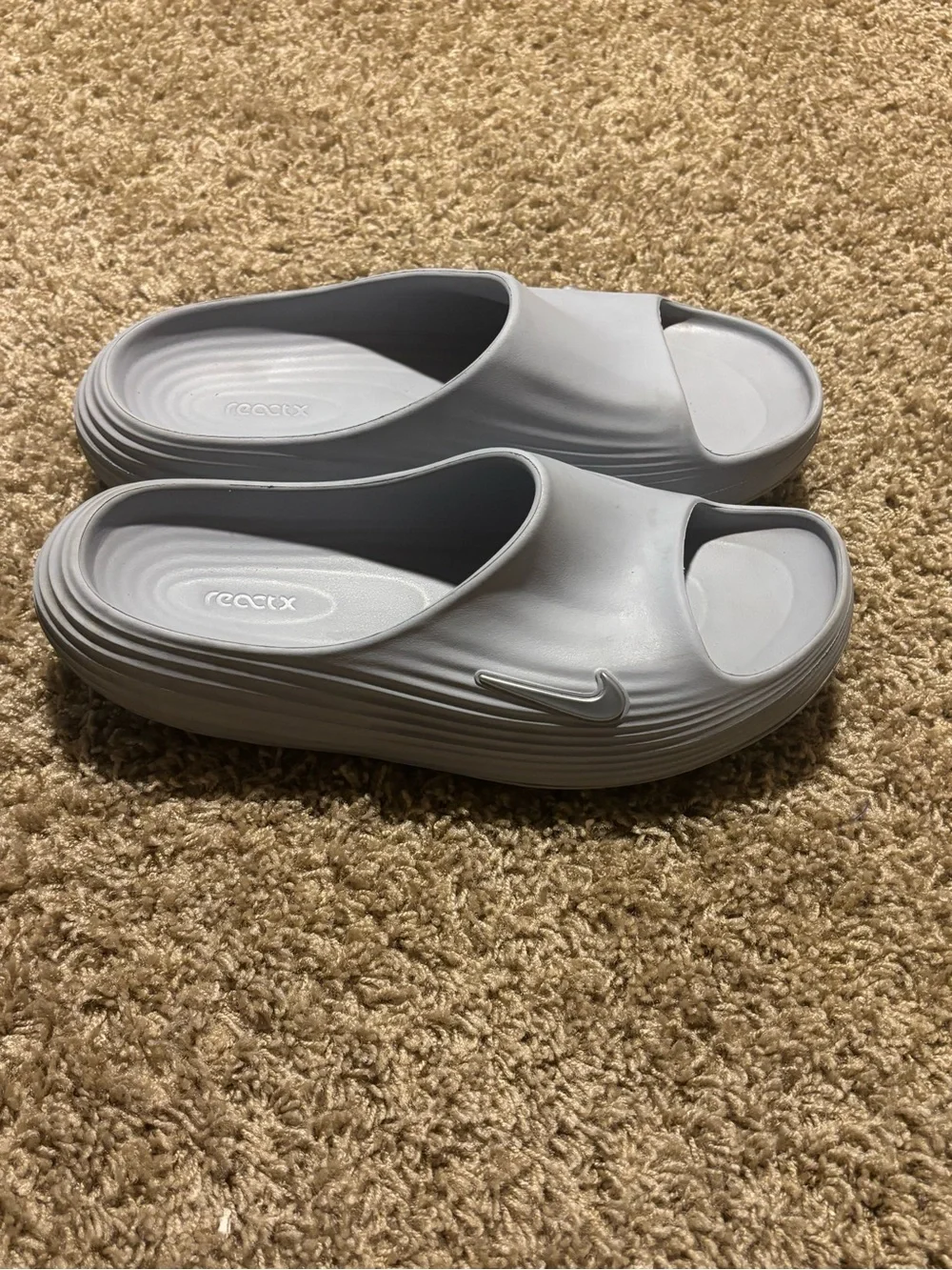 Nike React Slides Wolf Gray 12M